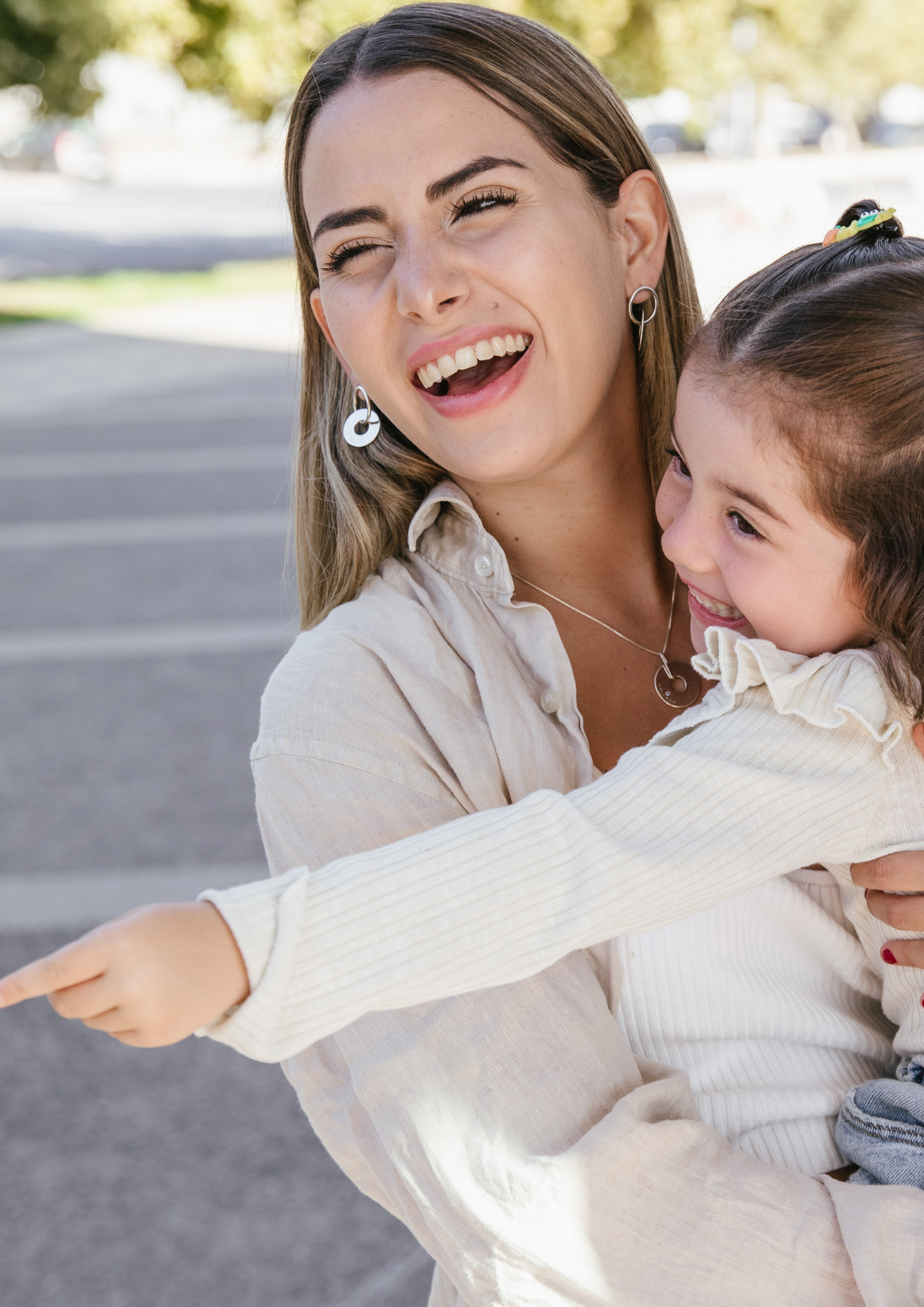 Aros De Plata Con Argolla Y Disco Entrelazados - Mila