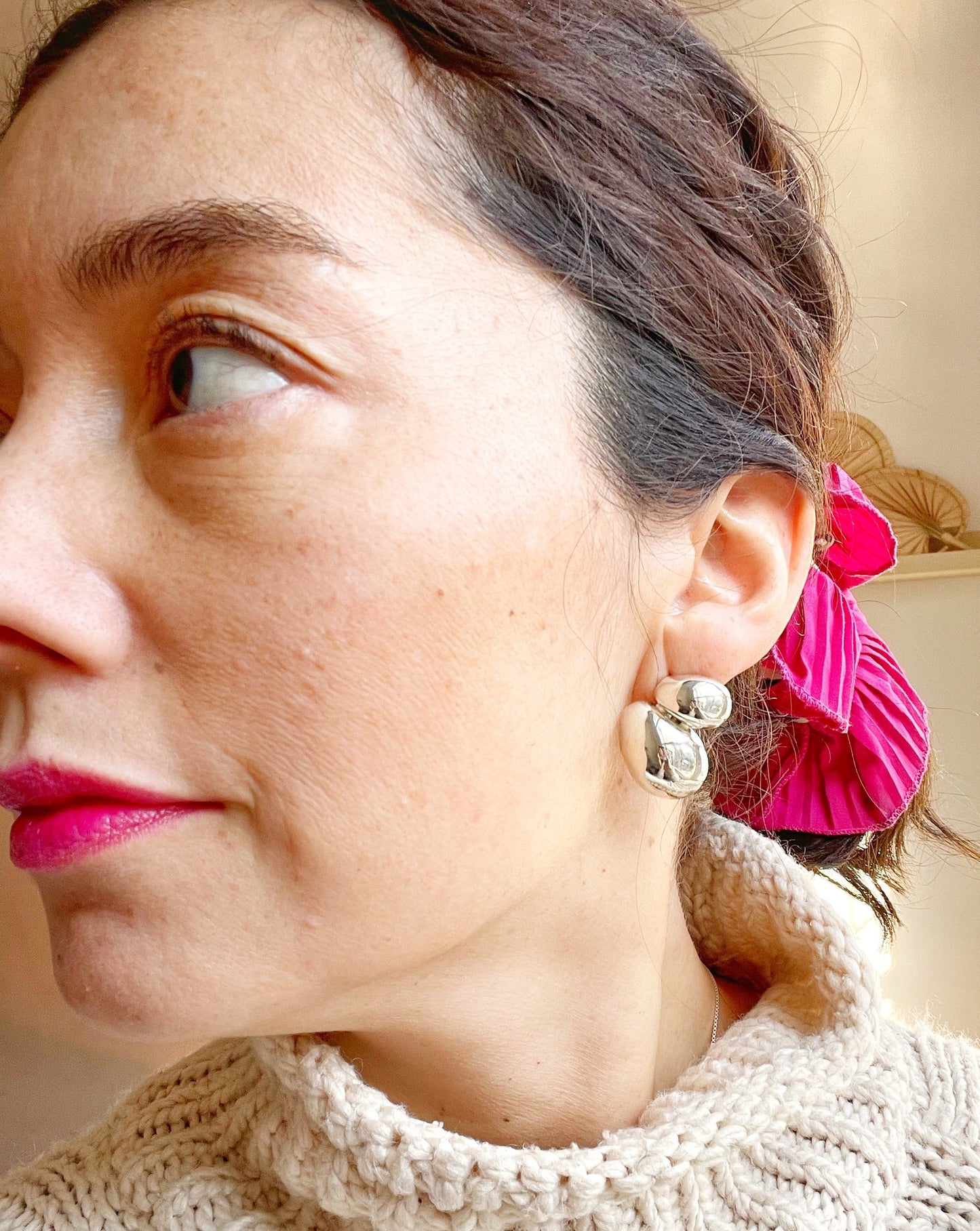 Aros de Plata con doble gota - Frida