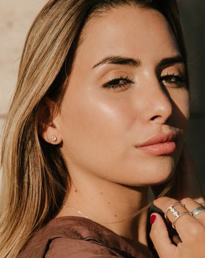 Aros De Plata Punto De Luz Pequeños