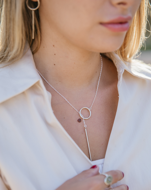 Collar De Plata Abierto Alargado - Cala