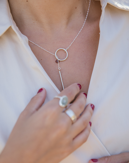 Collar De Plata Abierto Alargado - Cala