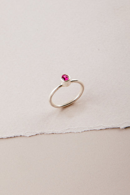 Anillo De Plata Con Punto De Luz