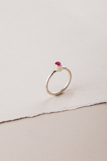 Anillo De Plata Con Punto De Luz