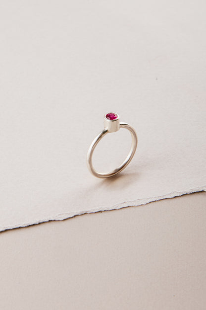 Anillo De Plata Con Punto De Luz