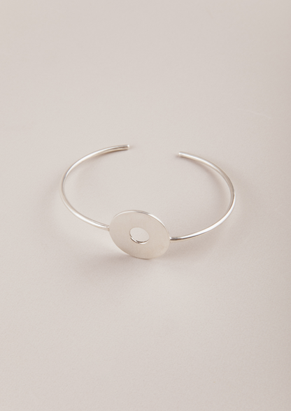 Brazalete De Plata Con Disco - Mila