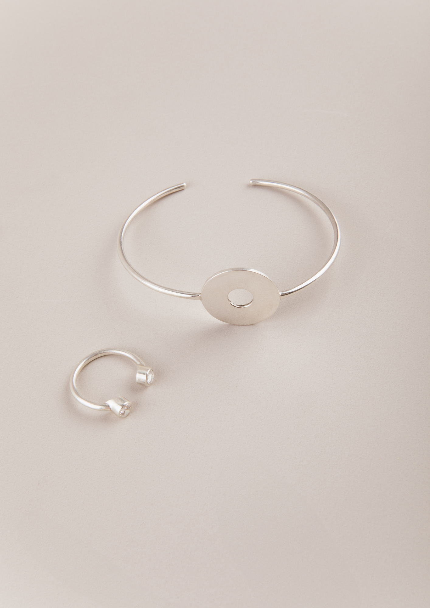 Brazalete De Plata Con Disco - Mila