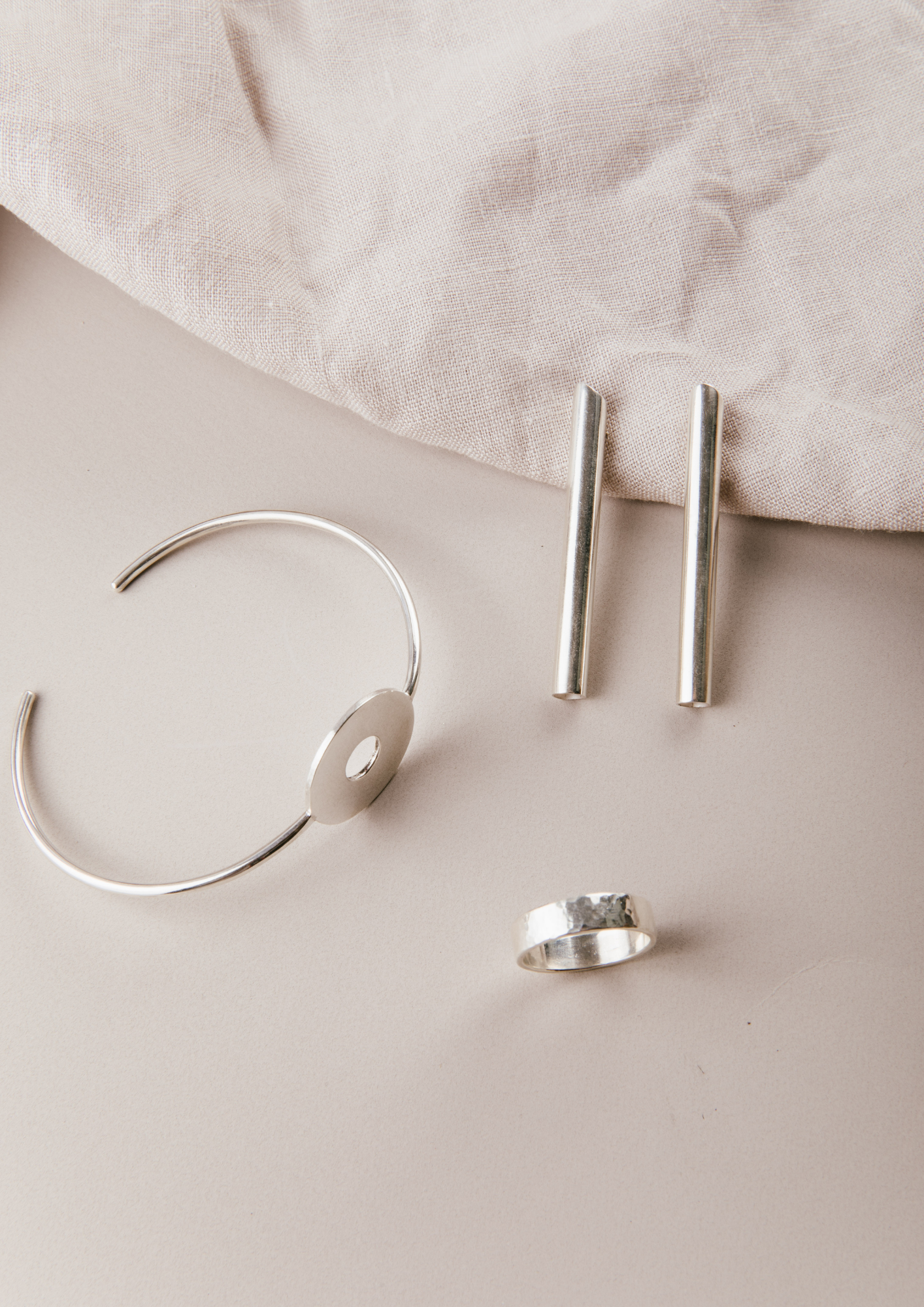 Aros De Plata En Forma De Tubo - Elisa