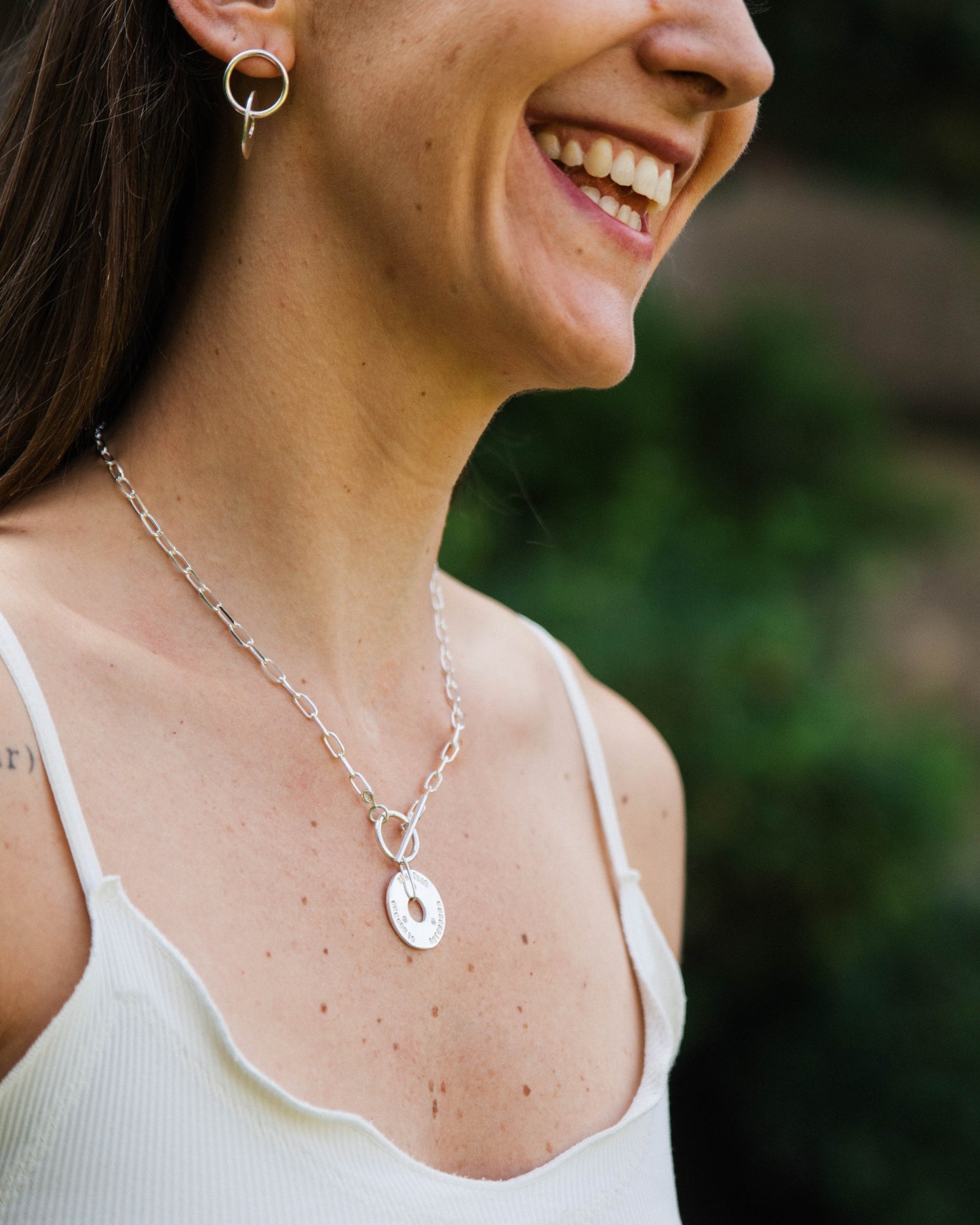 Collar Eslabones con Medalla Personalizable Leonor
