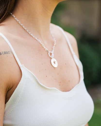 Collar Eslabones con Medalla Personalizable Leonor