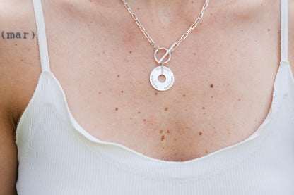 Collar Eslabones con Medalla Personalizable Leonor