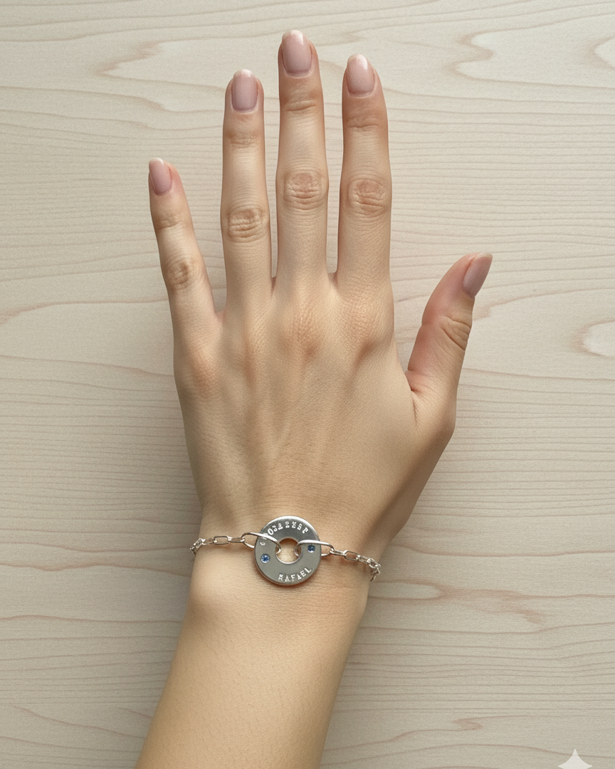 Pulsera de Plata Personalizada - Leonor