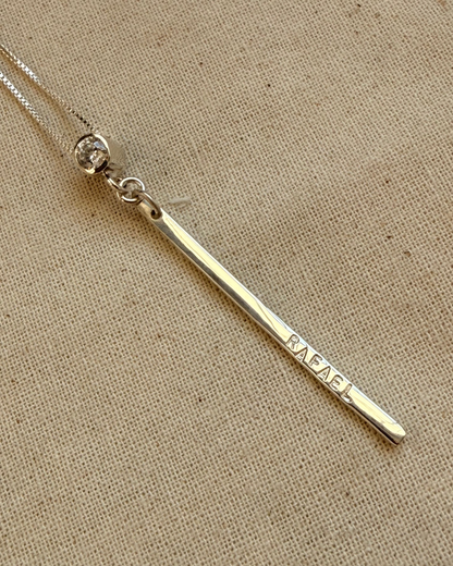 Collar de Plata Alargado Personalizable
