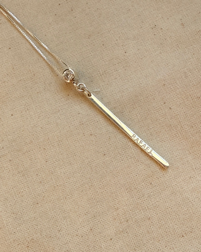 Collar de Plata Alargado Personalizable