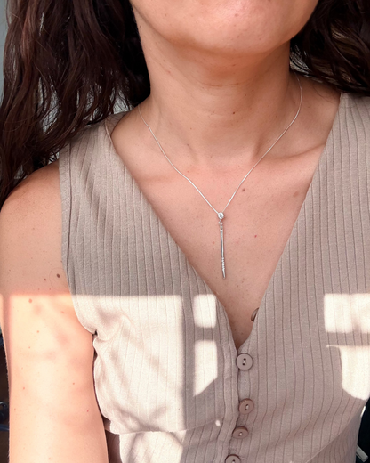 Collar de Plata Alargado Personalizable