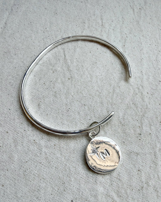 Brazalete de Plata M Estrella Personalizable