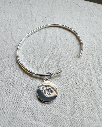 Brazalete de Plata M Estrella Personalizable