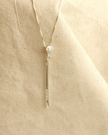 Collar de Plata Alargado Personalizable