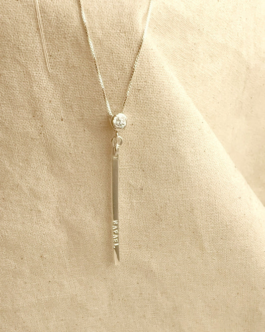 Collar de Plata Alargado Personalizable