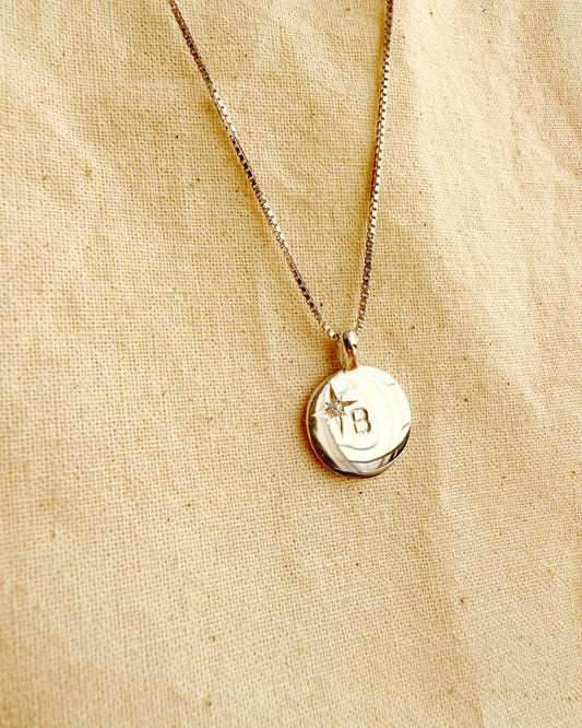 Collar de Plata Inicial con Estrella