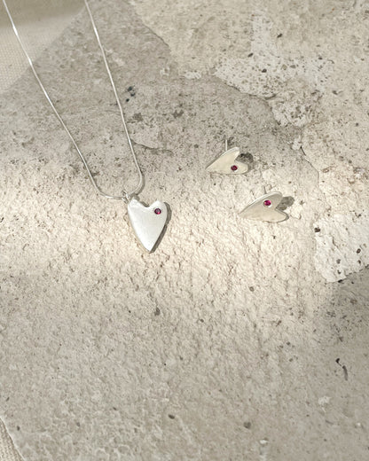 Collar Corazón Rubí - AMOUR