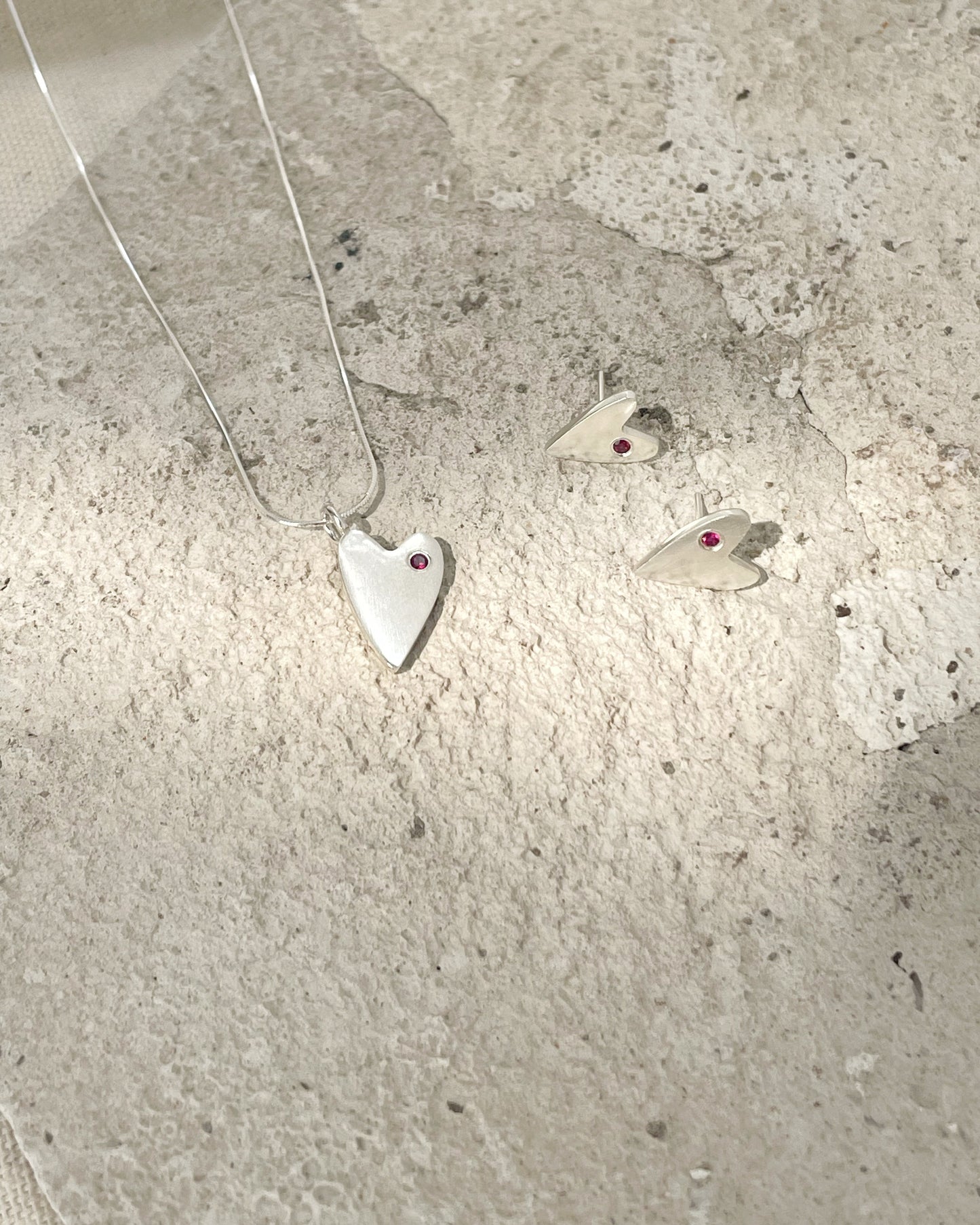 Conjunto Collar y Aritos Corazón - AMOUR