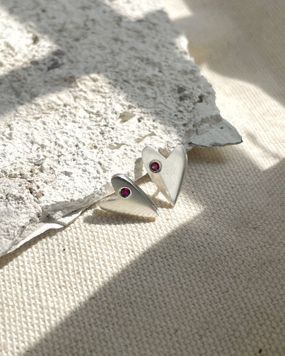 Aritos Corazón Rubí - AMOUR