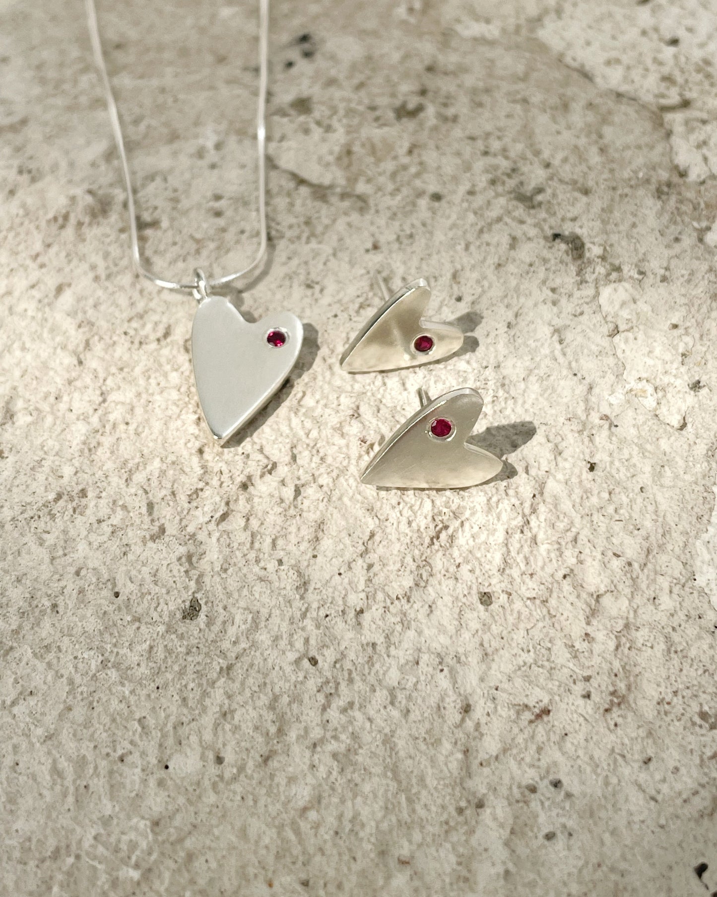 Conjunto Collar y Aritos Corazón - AMOUR