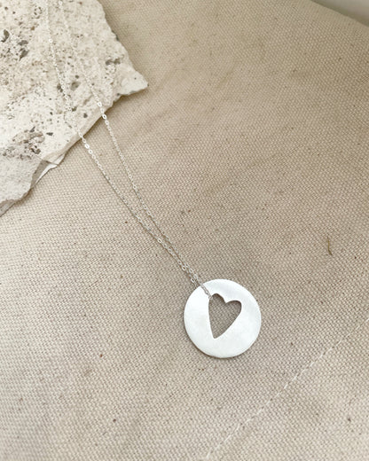 Collar Disco con Corazón Personalizable - AMOUR