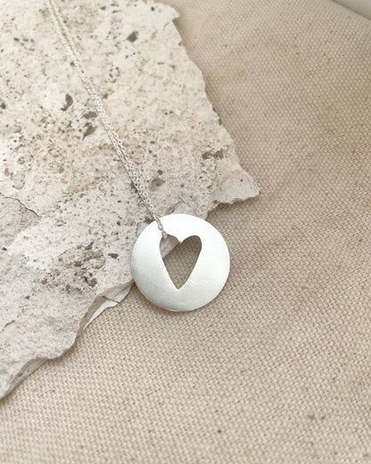 Collar Disco con Corazón Personalizable - AMOUR