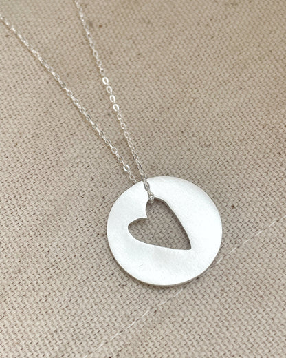 Collar Disco con Corazón Personalizable - AMOUR