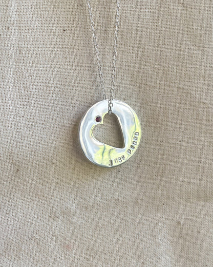 Collar Disco con Corazón Personalizable - AMOUR