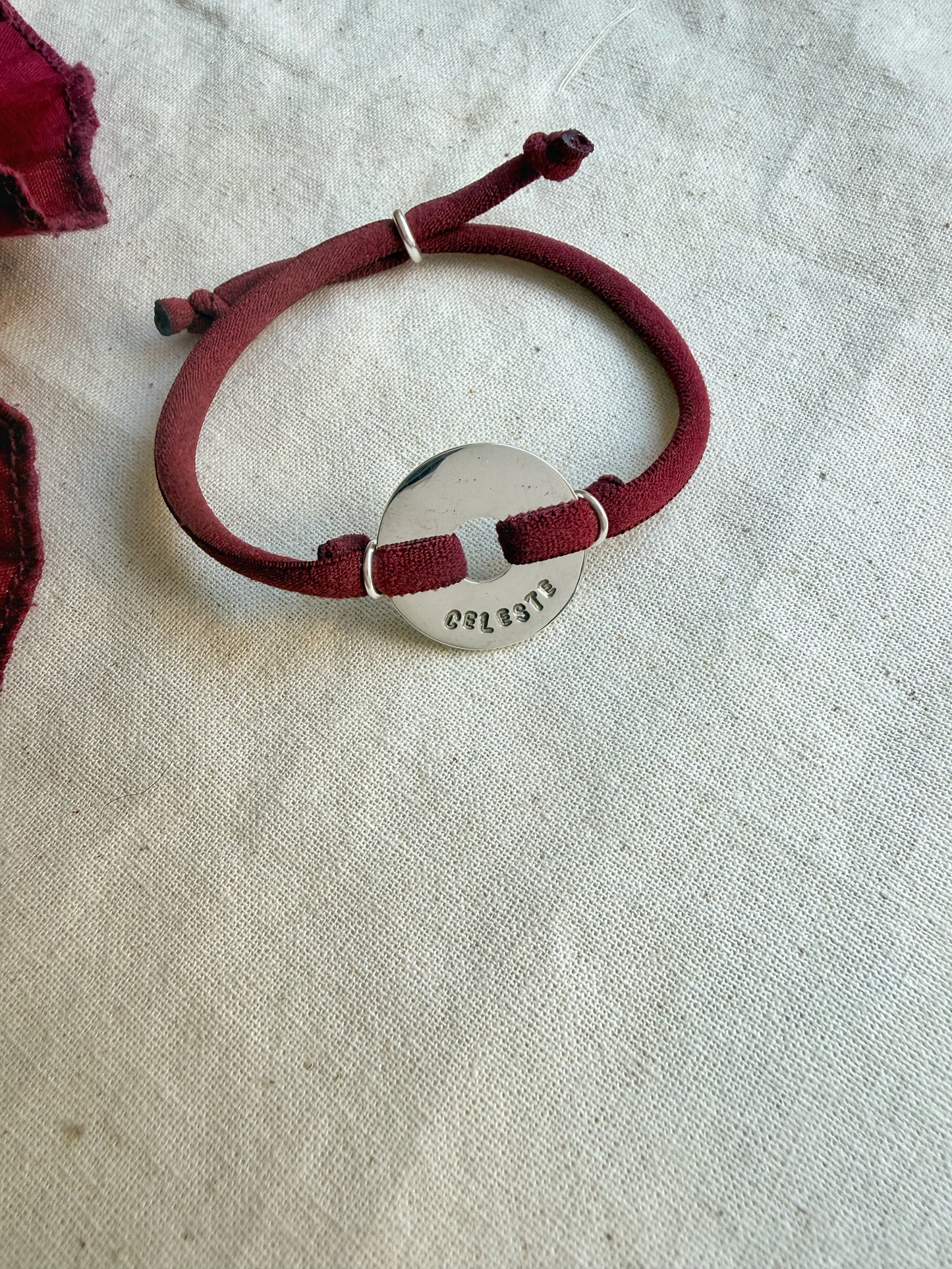 Pulsera personalizada elasticada de plata