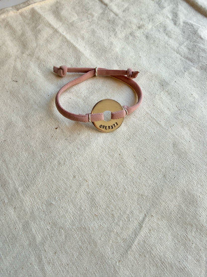 Pulsera personalizada elasticada de plata