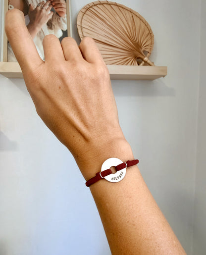 Pulsera personalizada elasticada de plata