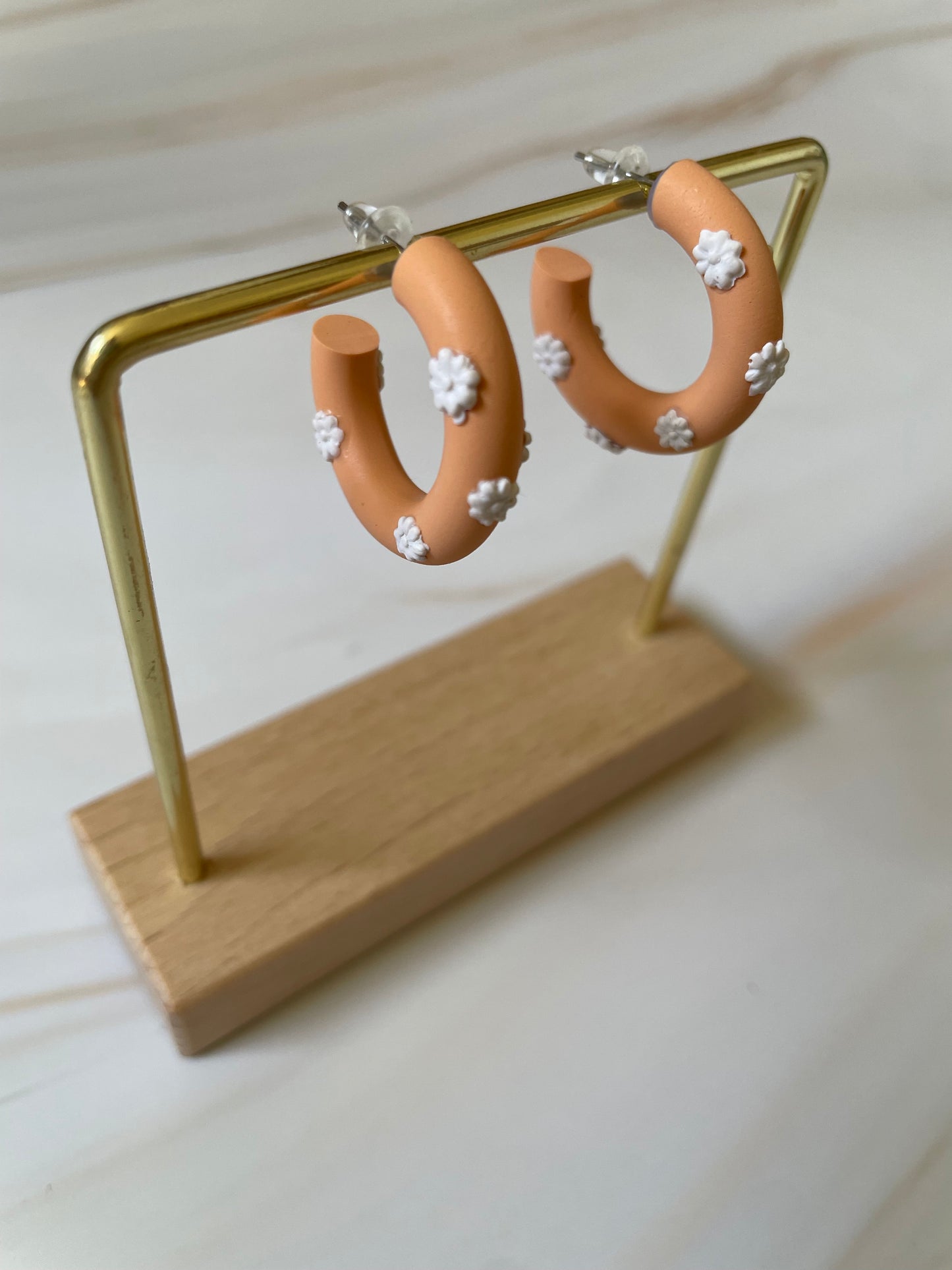 Aros Argollas Margot Grandes con Flores