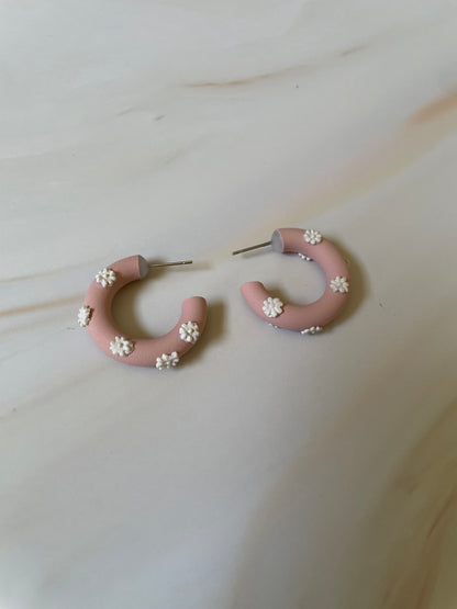 Aros Argollas Margot Grandes con Flores