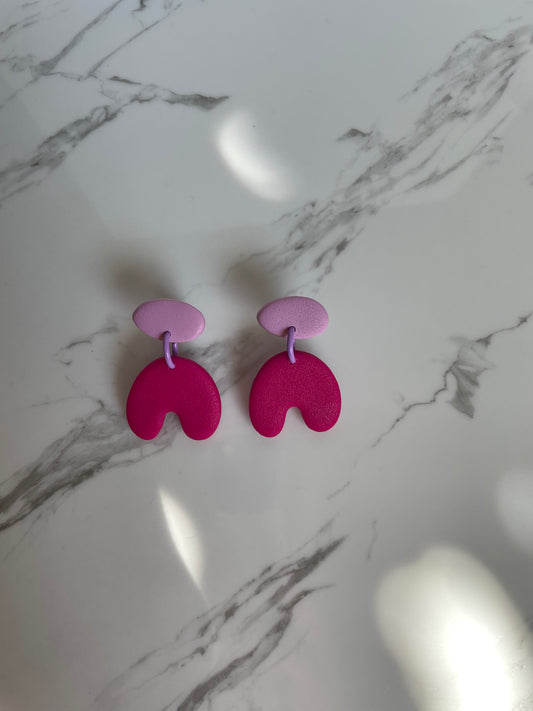 Aros Jane Arco Fucsia y Rosado