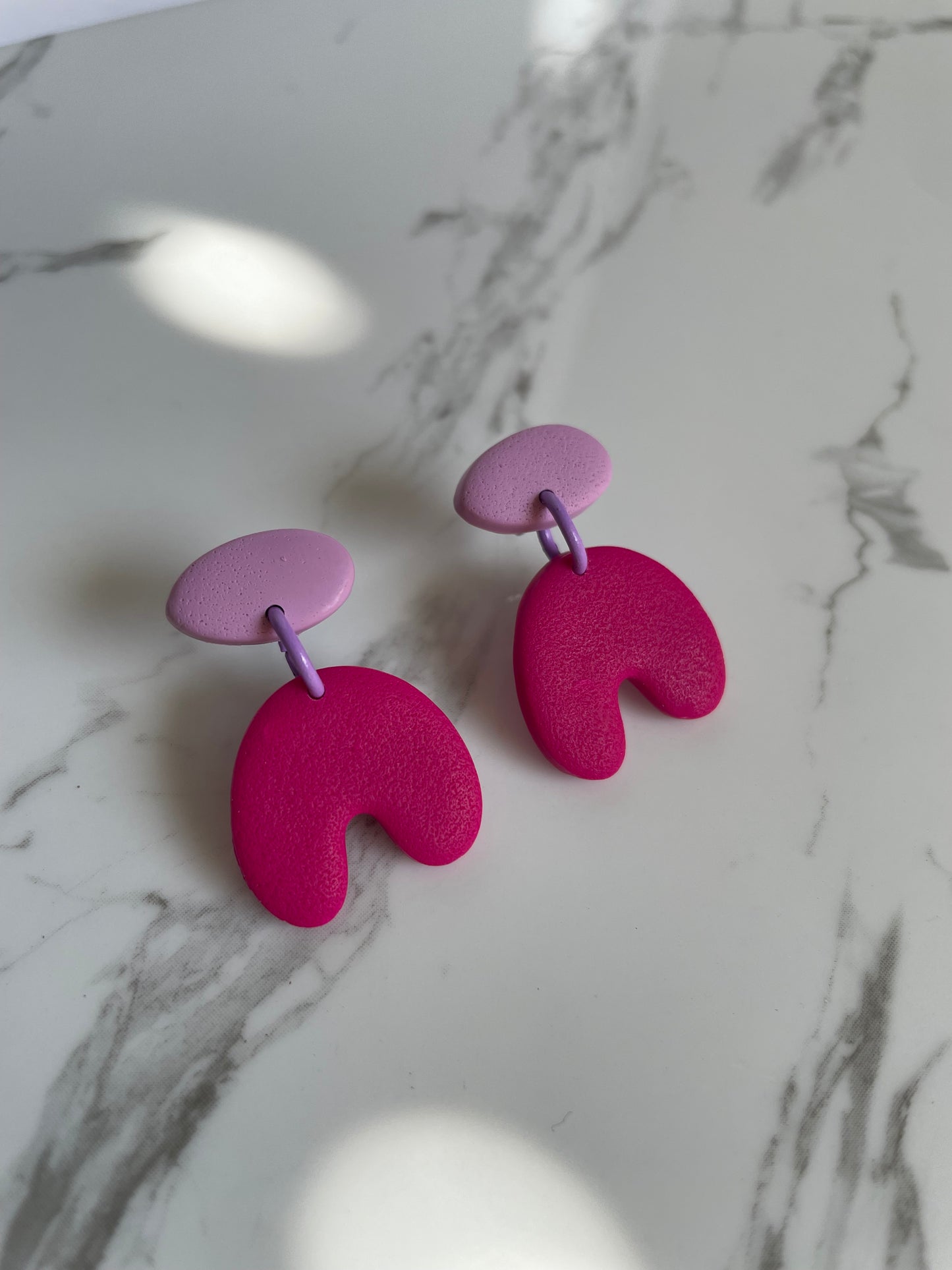 Aros Jane Arco Fucsia y Rosado