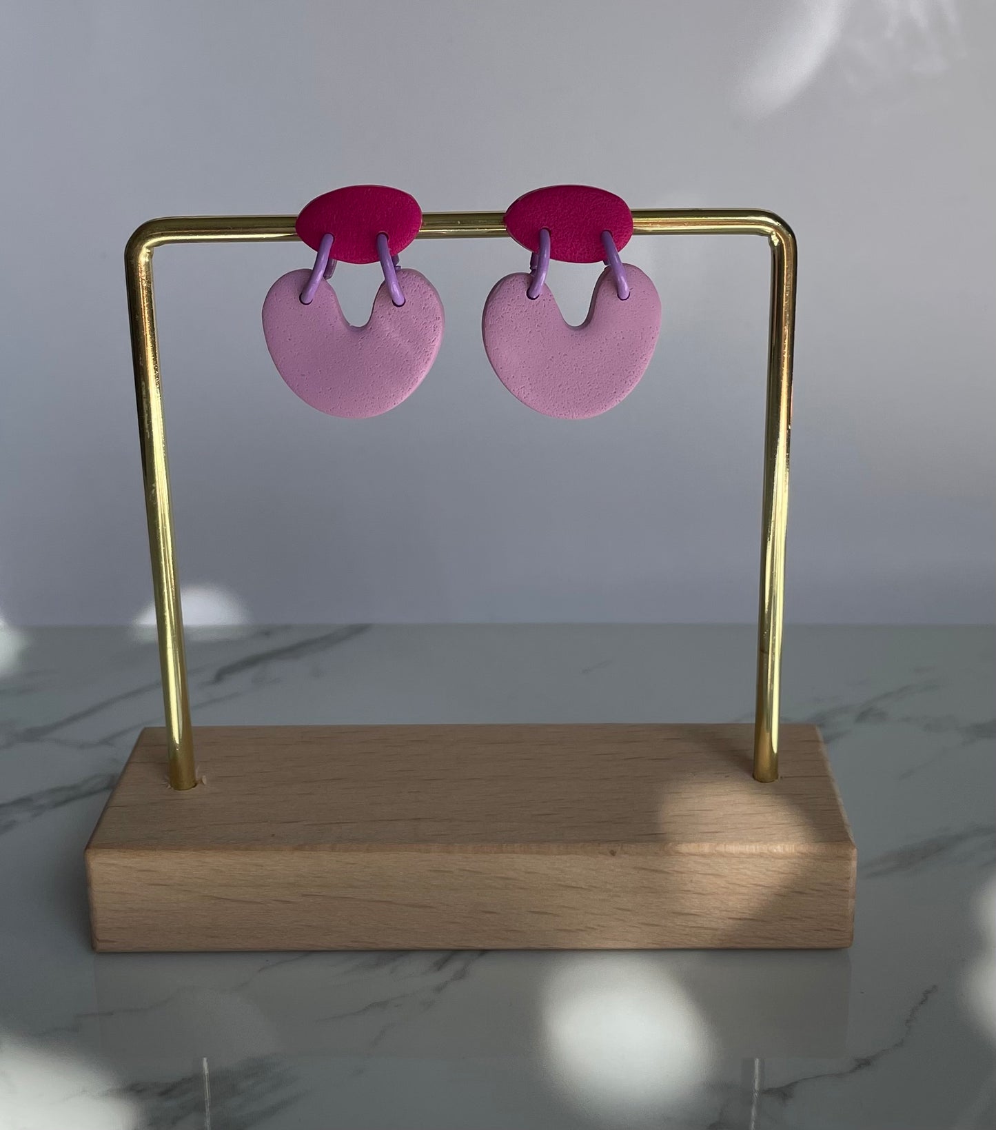 Aros Jane Fucsia y Rosado