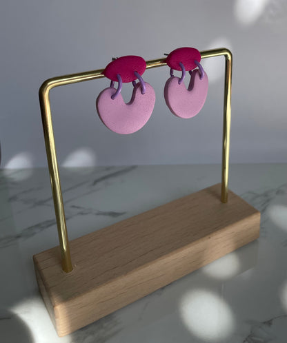 Aros Jane Fucsia y Rosado