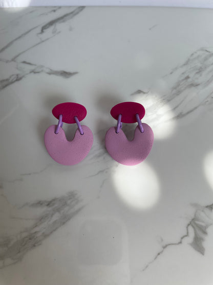 Aros Jane Fucsia y Rosado