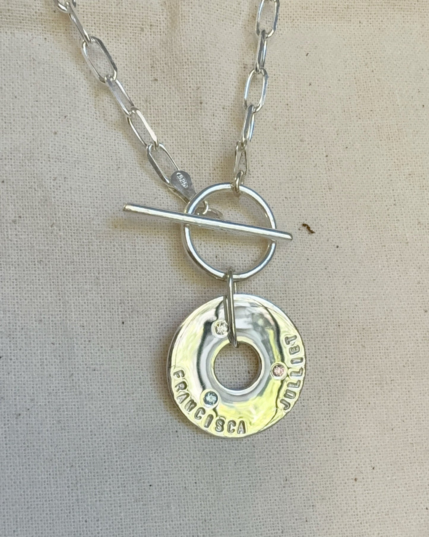 Collar Eslabones con Medalla Personalizable Leonor