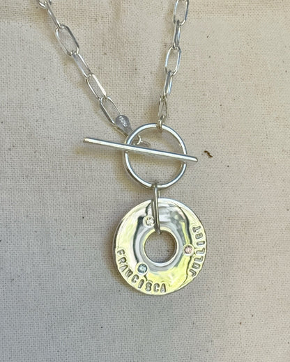 Collar Eslabones con Medalla Personalizable Leonor
