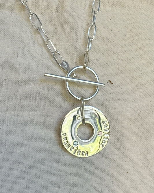 Collar Eslabones con Medalla Personalizable Leonor
