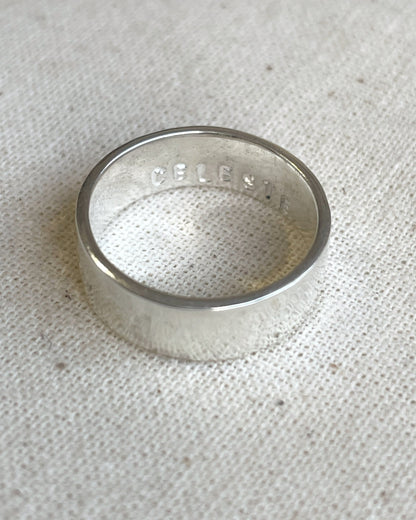 Anillo De Plata Texturizado Dora Personalizable