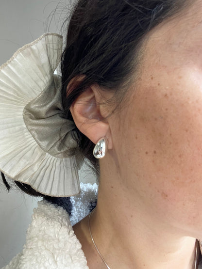 Aros De Plata Con Forma De Gota Pequeños - Frida