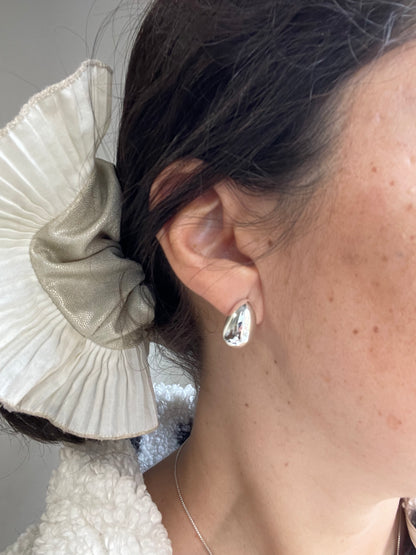 Aros De Plata Con Forma De Gota Pequeños - Frida