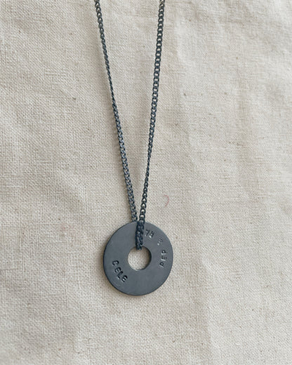 Collar Jaime Para Hombre de Plata Con Colgante Perzonalizable