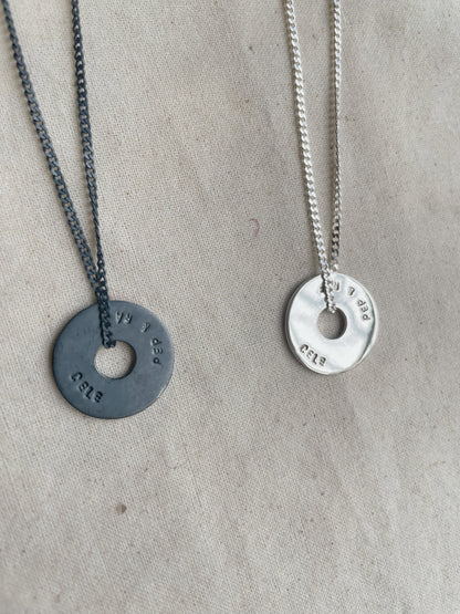 Collar Jaime Para Hombre de Plata Con Colgante Perzonalizable