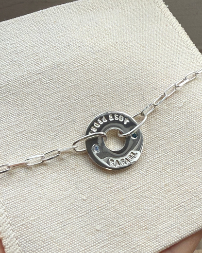 Pulsera de Plata Personalizada - Leonor